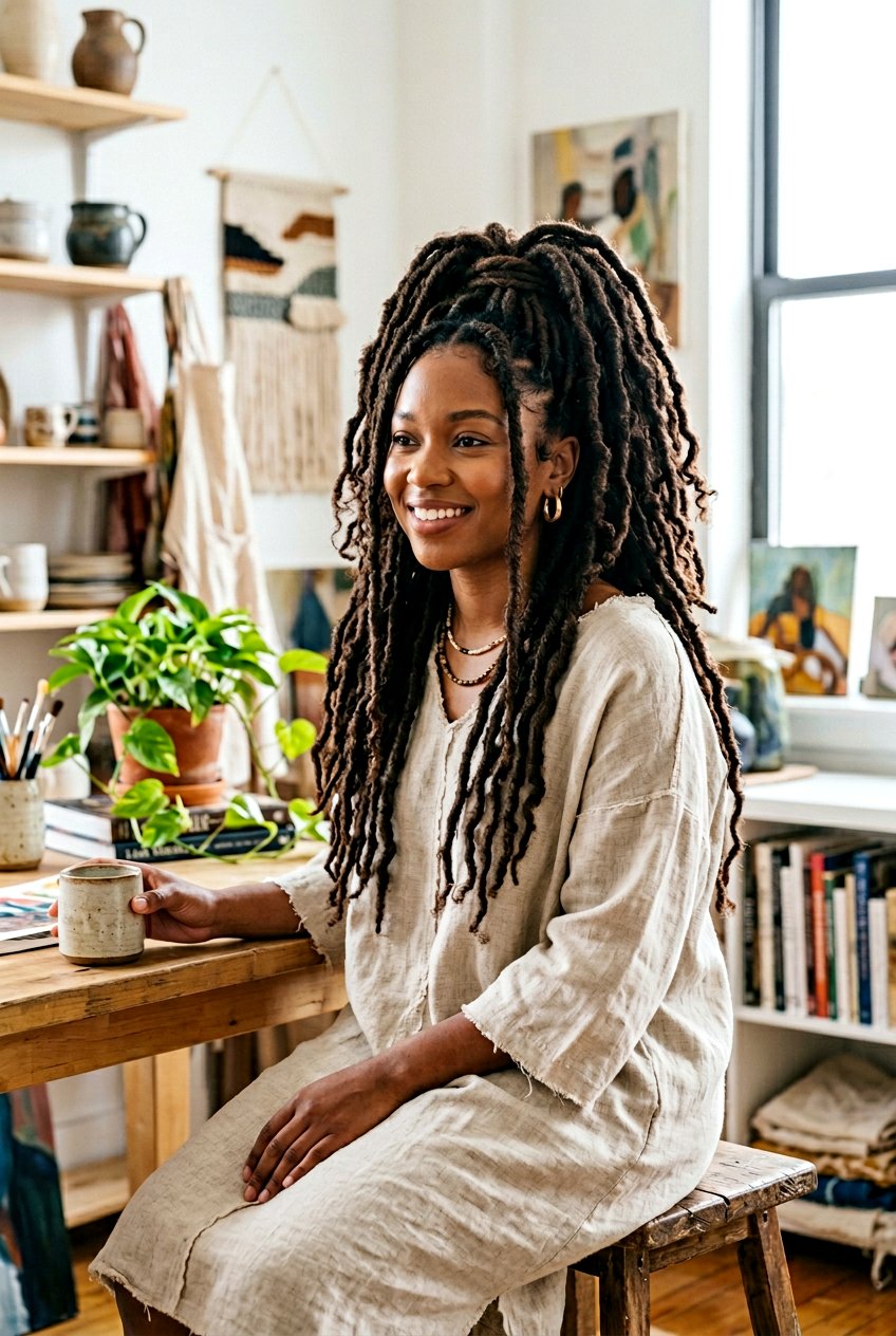 Distressed Loc Ponytail - 20 long loc ponytail for women - 20 long loc ponytail for women