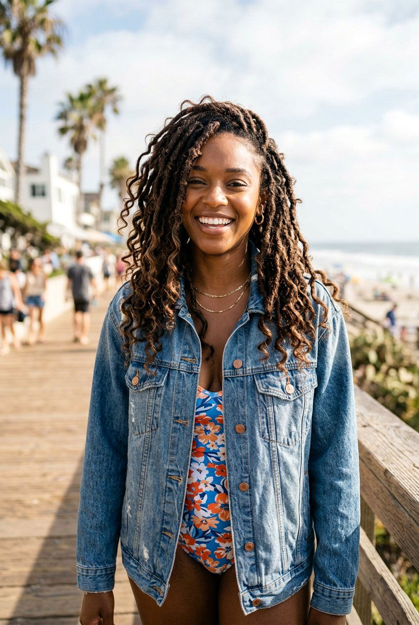 Distressed Locs - 20 braided hairstyle for vacation photos - 20 braided hairstyle for vacation photos