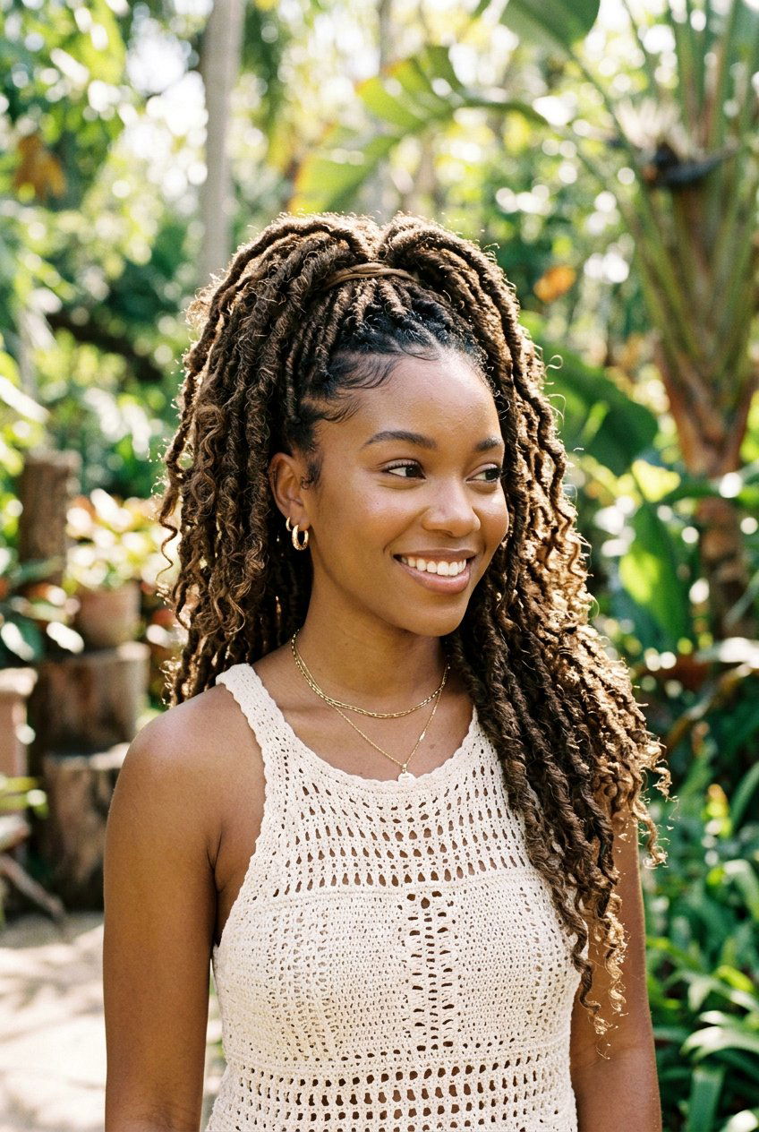 Distressed Soft Loc Ponytail - 20 soft loc ponytail hairstyles - 20 soft loc ponytail hairstyles