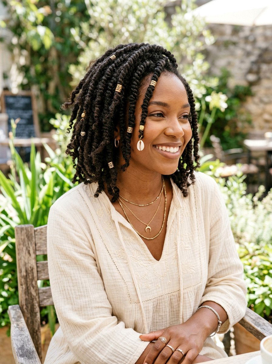 Distressed Spring Twist Bob - 20 spring twists bob hairstyle - 20 spring twists bob hairstyle