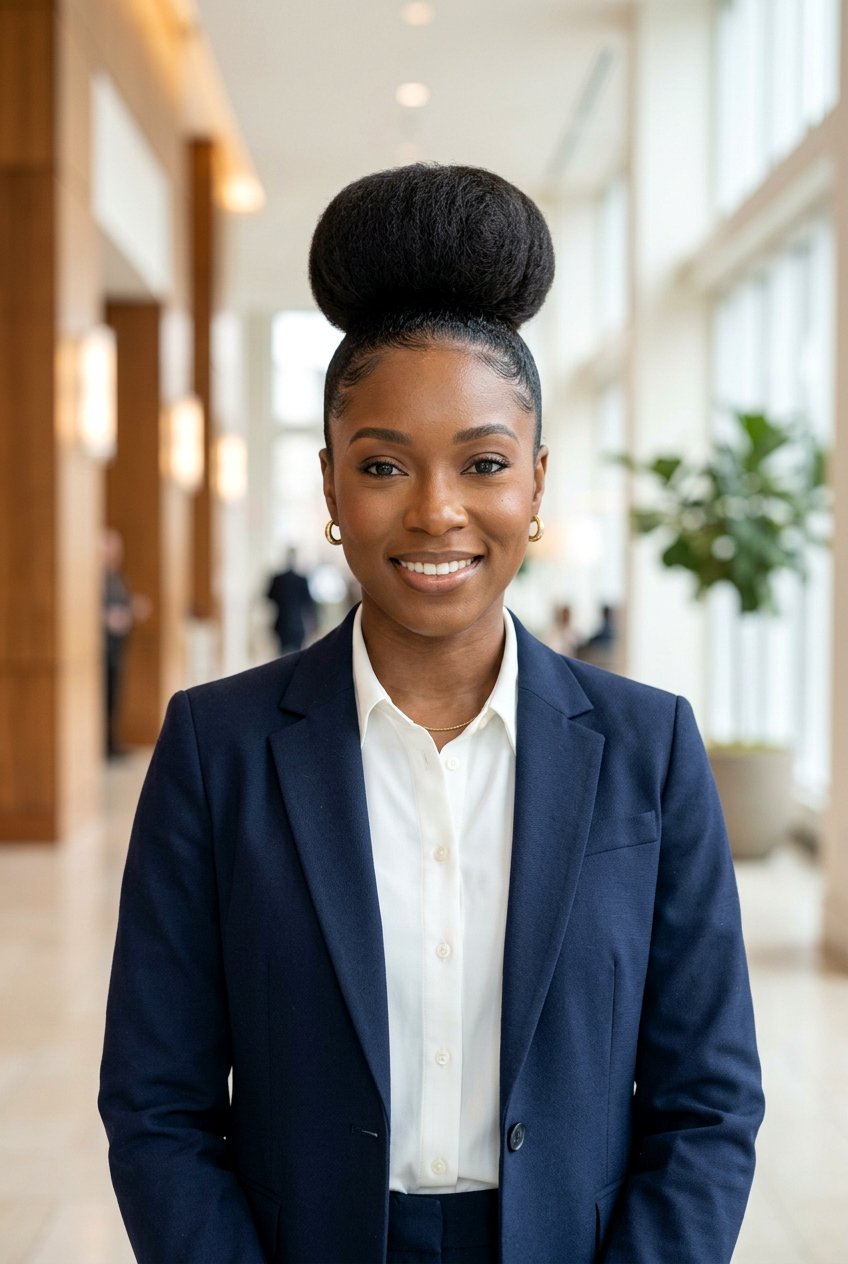 Donut Bun Natural Hair - 20 natural hair updo for black women - 20 natural hair updo for black women