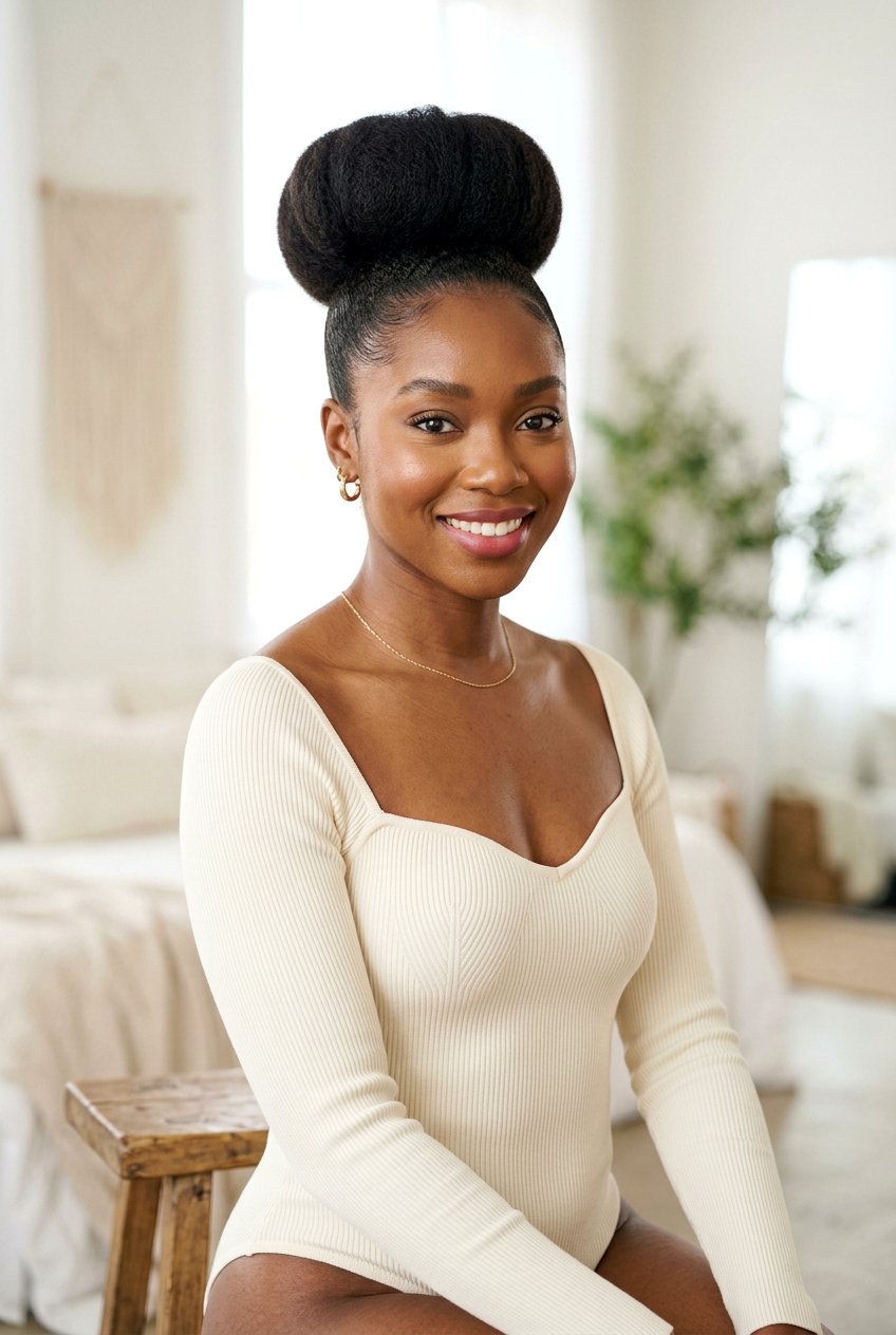 Donut Bun Natural Hair - 20 overnight stretch hairstyle for natural hair - 20 overnight stretch hairstyle for natural hair