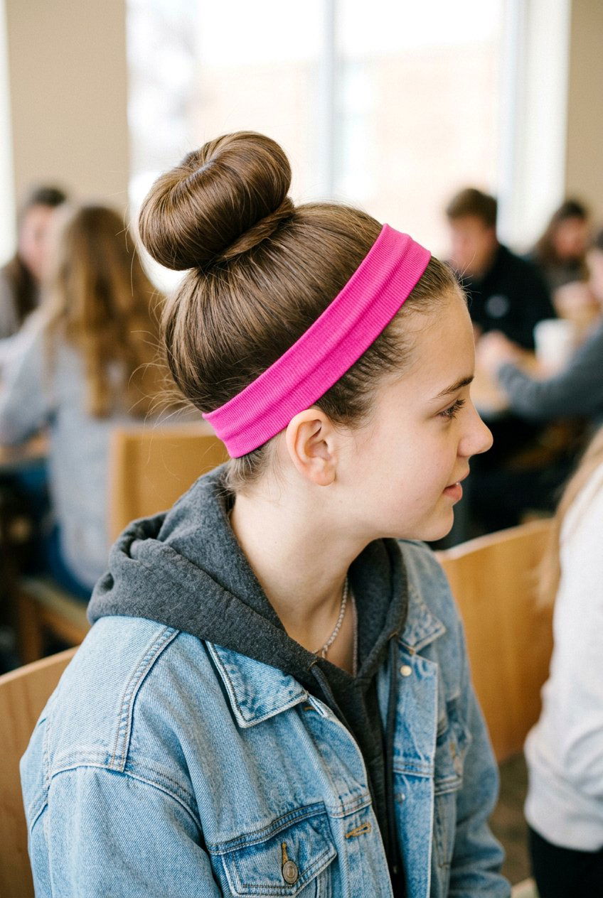Donut Bun - 20 quick bun hairstyle for teenage girls - 20 quick bun hairstyle for teenage girls