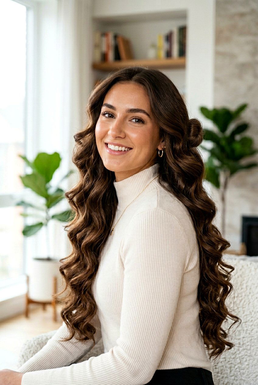 Donut bun curls - 20 easy school curls without heat - 20 easy school curls without heat