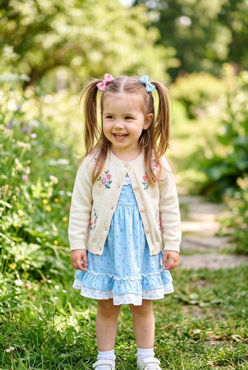 Double Baby Pigtails - 20 baby hair styling ideas for girls - 20 baby hair styling ideas for girls