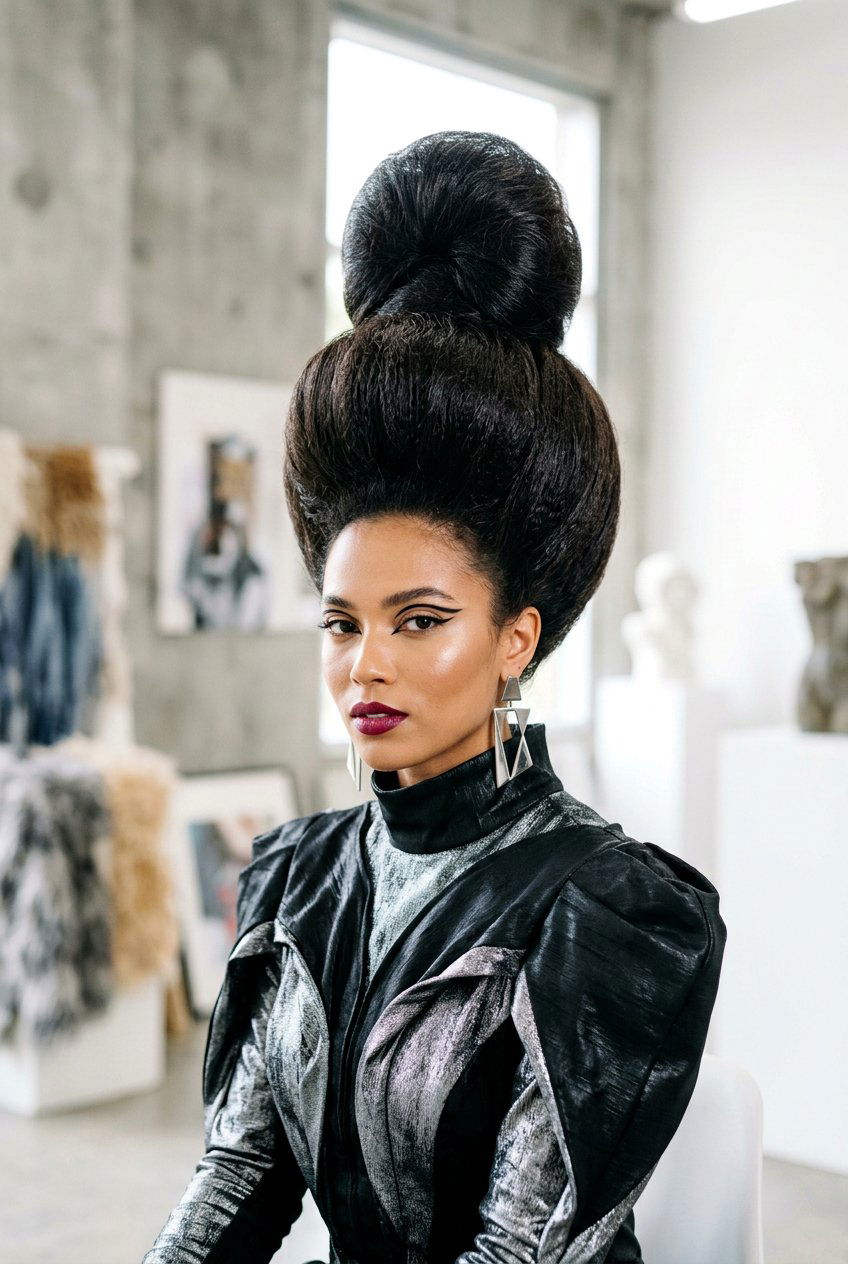 Double Beehive Bun - 20 beehive bun hairstyle - 20 beehive bun hairstyle