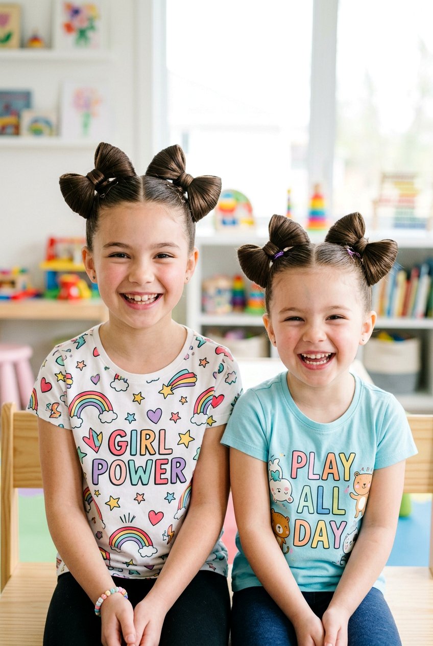 Double Bow Bun For Girls - 20 bow bun hairstyle for girls - 20 bow bun hairstyle for girls