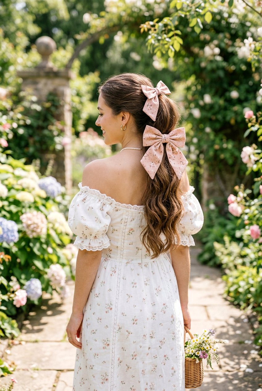 Double Bow Ponytail - 20 hair bow ponytail hairstyle - 20 hair bow ponytail hairstyle