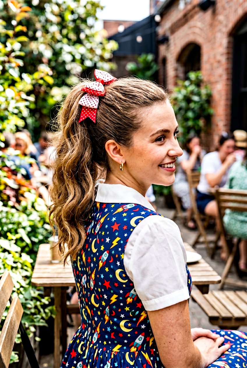 Double Bow Ponytail - 20 birthday hairstyle with bow ponytail - 20 birthday hairstyle with bow ponytail