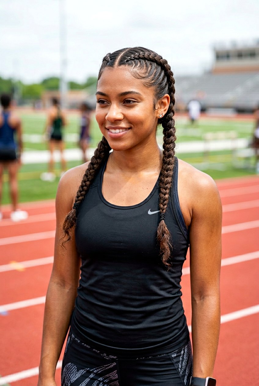 Double Boxer Braids For Humid Weather - 20 anti frizz braid hairstyle - 20 anti frizz braid hairstyle