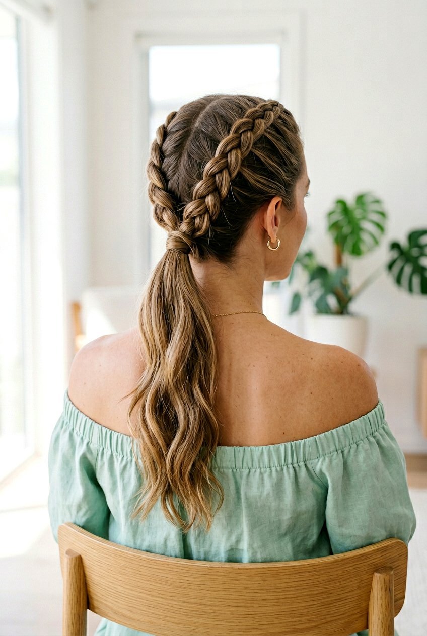 Double Braid Ponytail For Wedding - 20 elegant wedding guest ponytail - 20 elegant wedding guest ponytail
