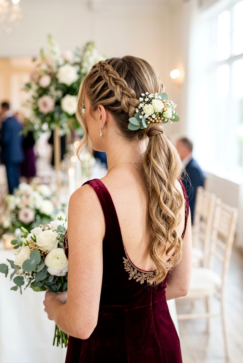 20 Stunning Bridesmaid Ponytail With Braid Ideas For Weddings