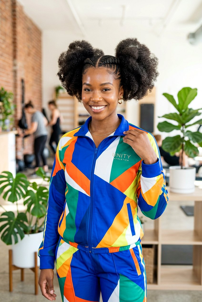 Double Braided Afro Puff - 20 braided afro puff hairstyle - 20 braided afro puff hairstyle