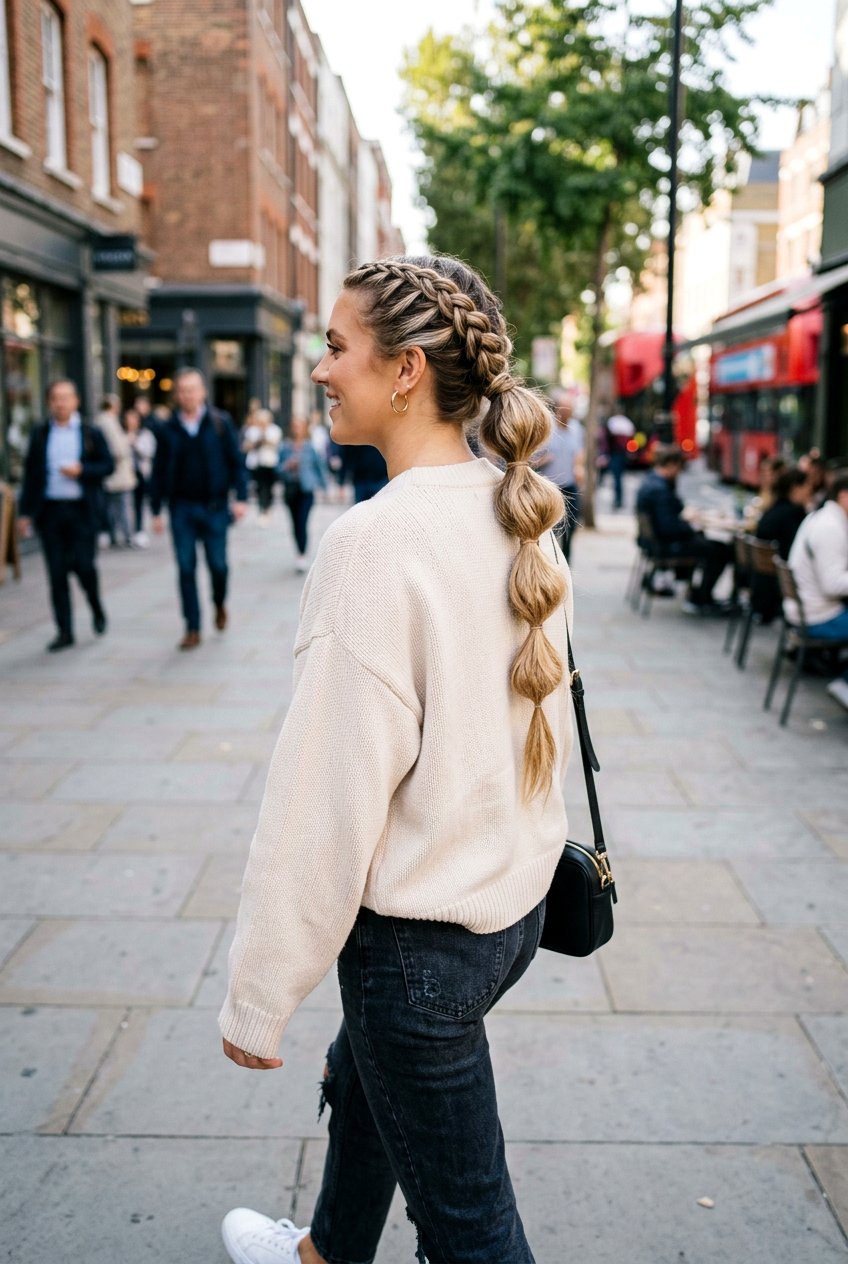 Double Braided Bubble Ponytail - 20 braided bubble ponytail - 20 braided bubble ponytail