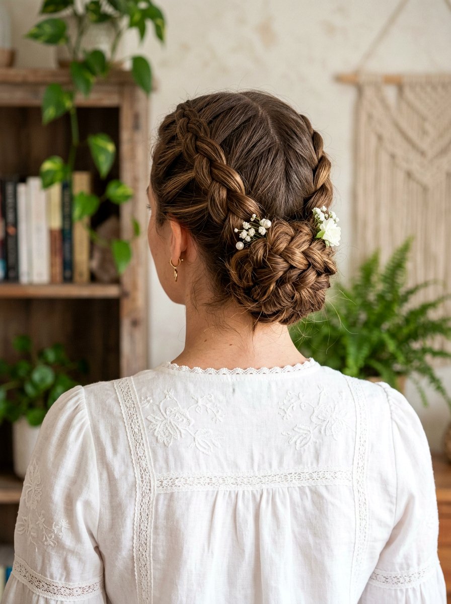 Double Braided Low Bun - 20 classy low bun hairstyle ideas - 20 classy low bun hairstyle ideas