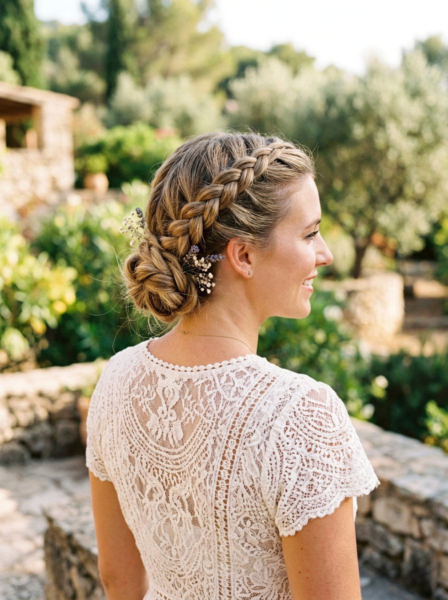 Double Braided Low Bun - 20 easy low bun styling ideas - 20 easy low bun styling ideas