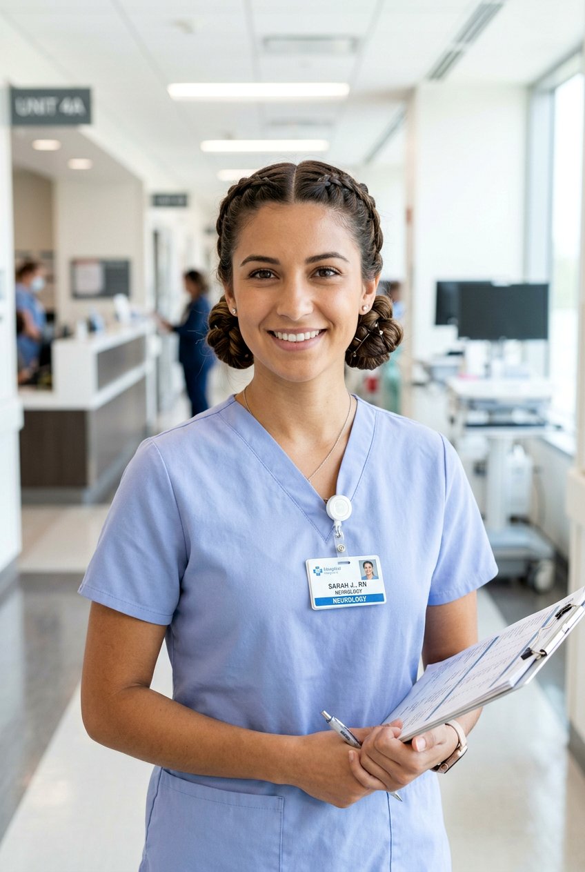 Double Braided Nurse Buns - 20 nurse bun hairstyles - 20 nurse bun hairstyles