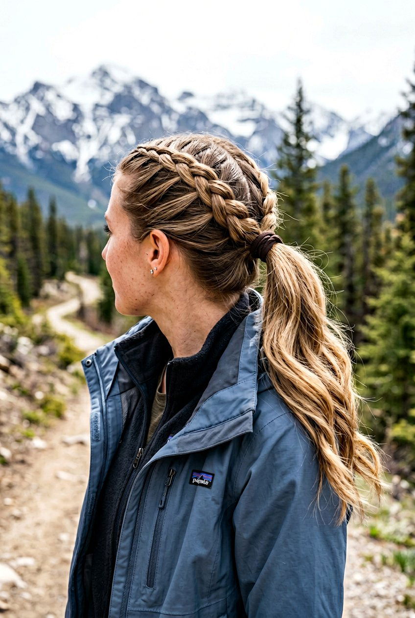 Double Braided Ponytail - 20 rainy day ponytail for women - 20 rainy day ponytail for women