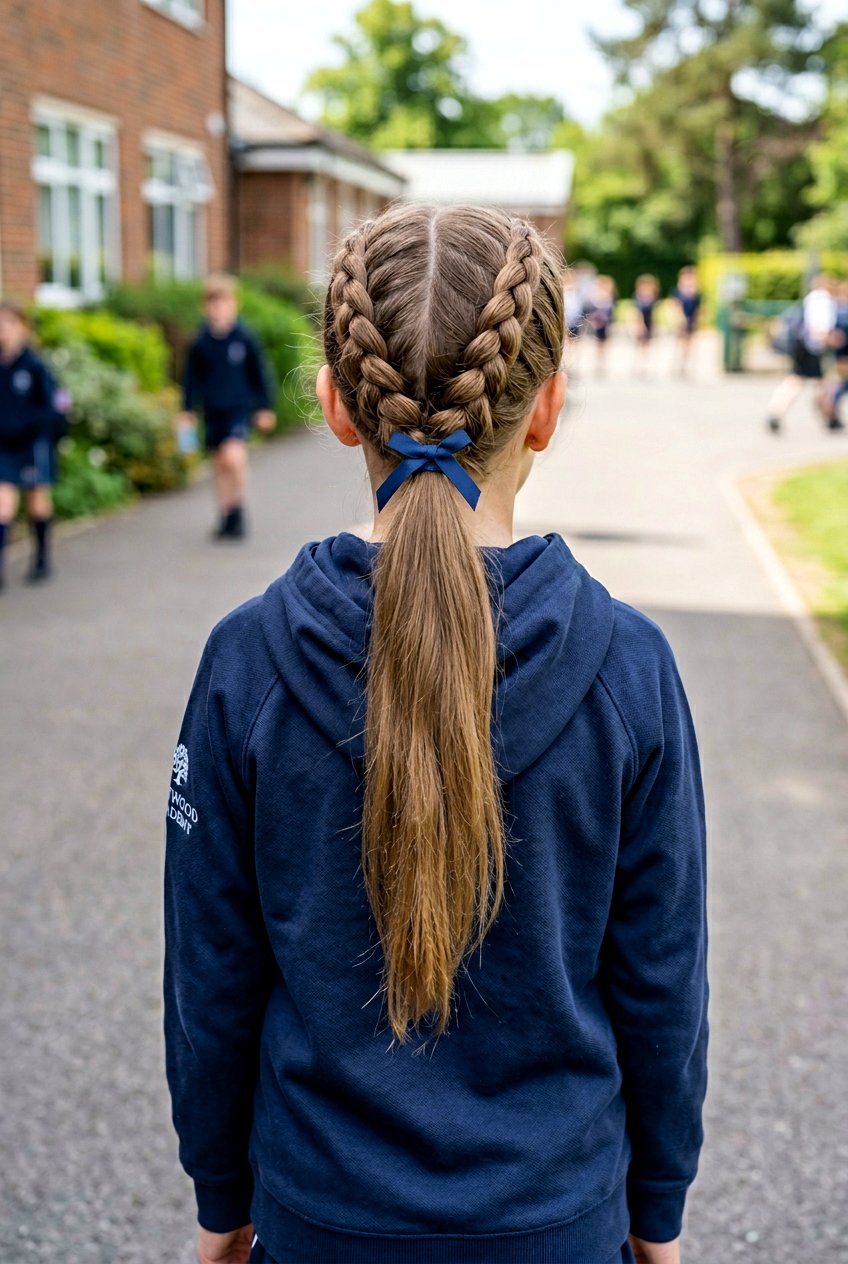 Double Braided Ponytail - 20 back to school braided ponytail - 20 back to school braided ponytail