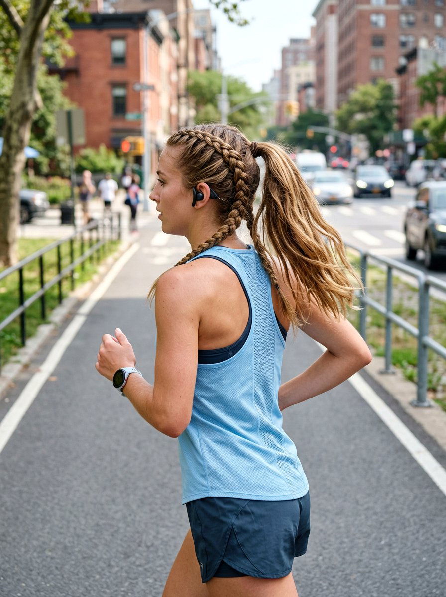 Double Braided Running Ponytail - 20 running ponytail for long hair - 20 running ponytail for long hair