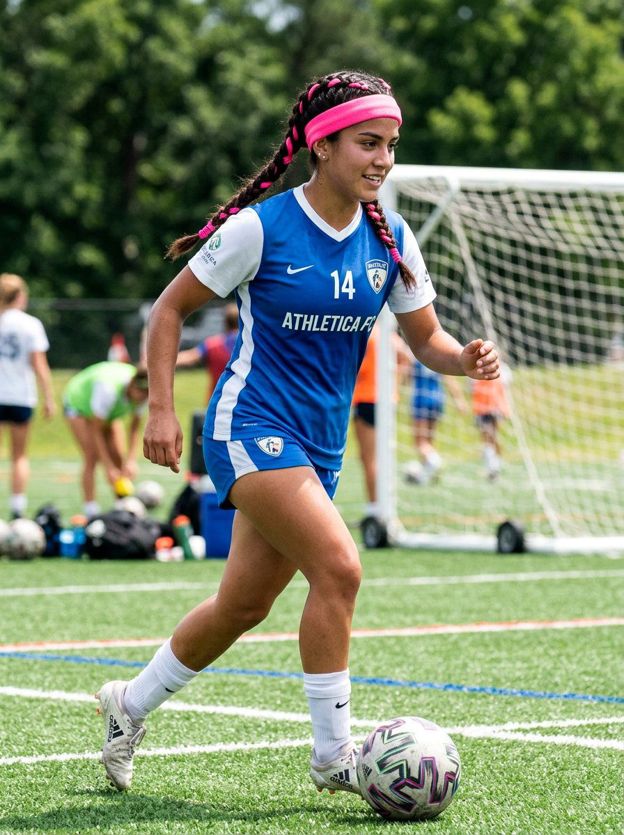 Double Braids Athletic Prewrap - 20 soccer double braid hairstyle - 20 soccer double braid hairstyle