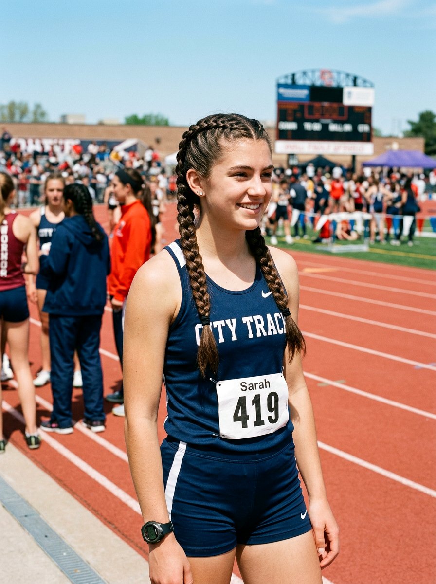 Double Braids For Track Meet - 20 track meet hairstyles - 20 track meet hairstyles