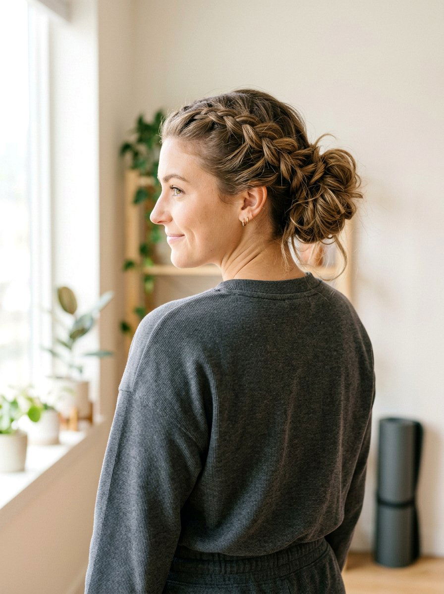 Double Braids Messy Bun - 20 soccer double braid hairstyle - 20 soccer double braid hairstyle