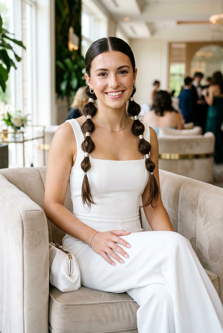 Double Bubble Braids - 20 prom hairstyle with bubble braid - 20 prom hairstyle with bubble braid