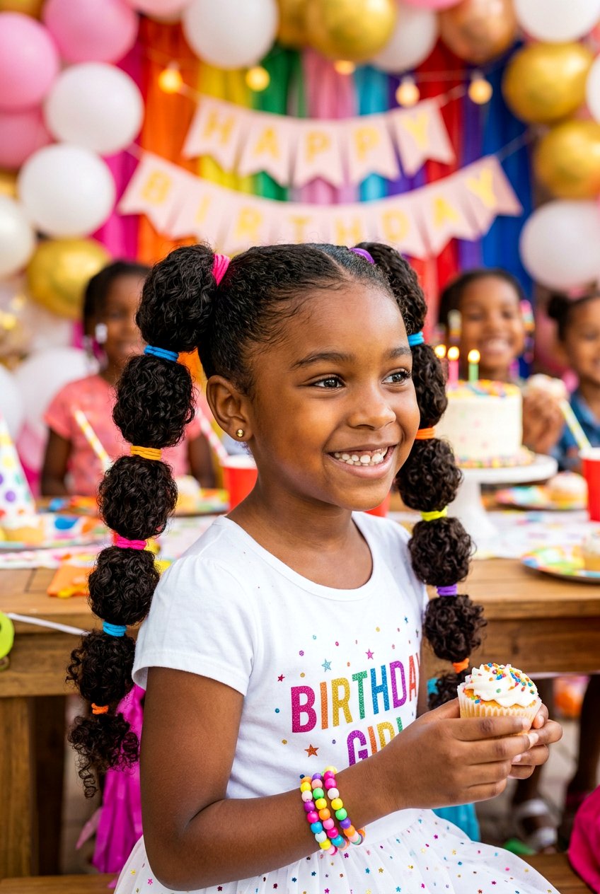 Double Bubble Braids For Curls - 20 birthday hairstyle for little girls with curls - 20 birthday hairstyle for little girls with curls