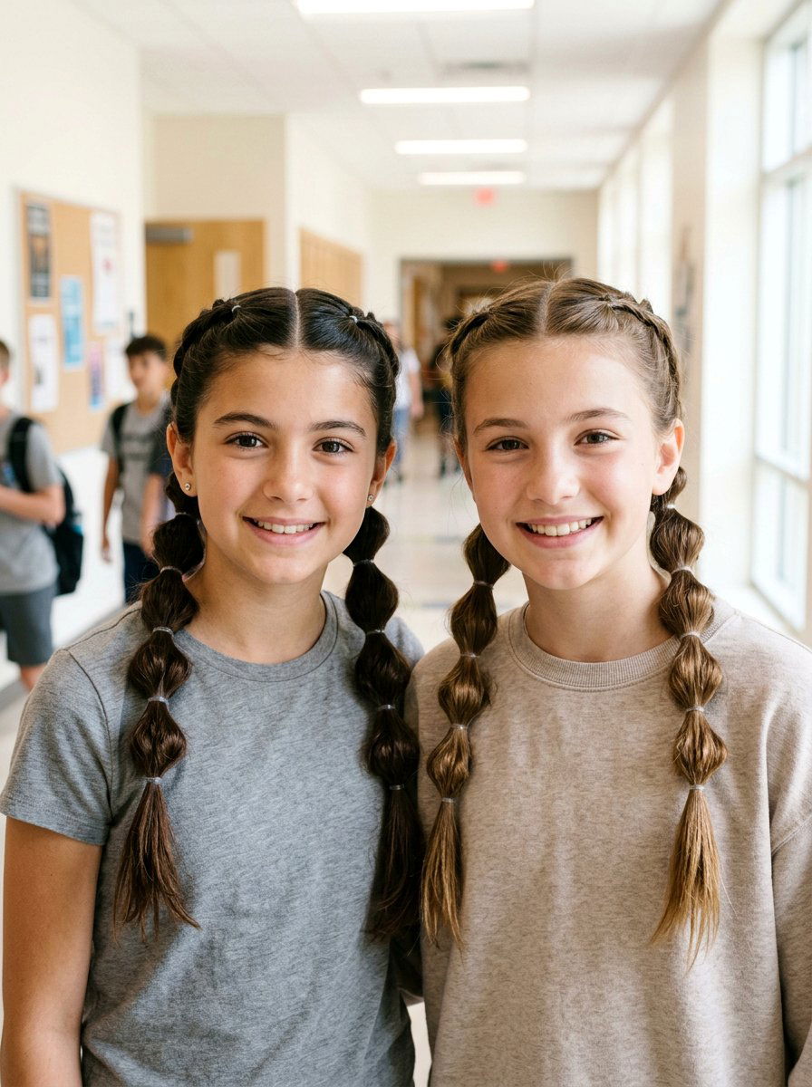 Double Bubble Braids For School - 20 school bubble braid hairstyle - 20 school bubble braid hairstyle