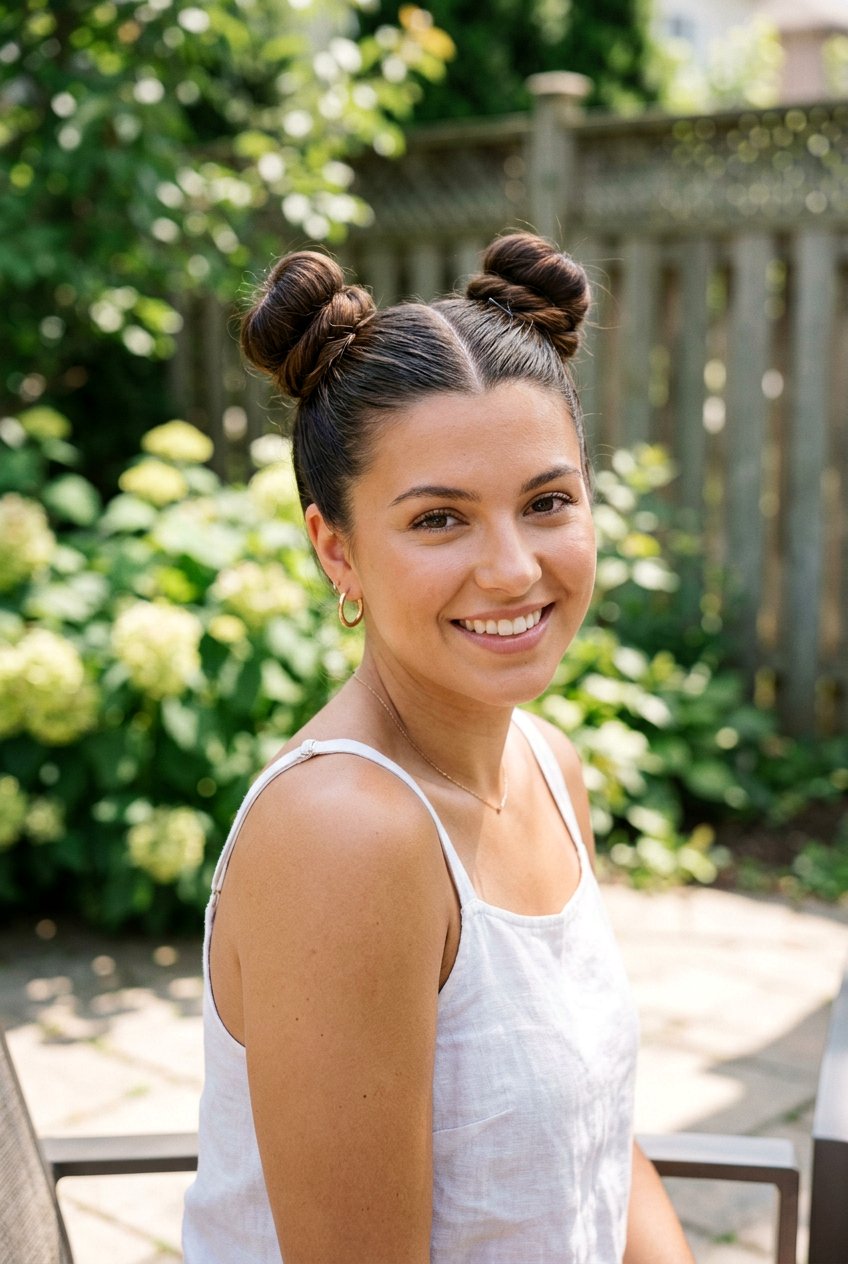 Double Bun Updo For Humid Days - 20 anti humidity updo hairstyles - 20 anti humidity updo hairstyles