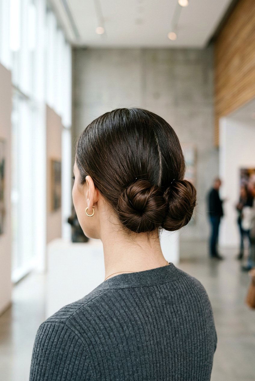 Double Bun - 20 easy hairstyles for medium hair - 20 easy hairstyles for medium hair