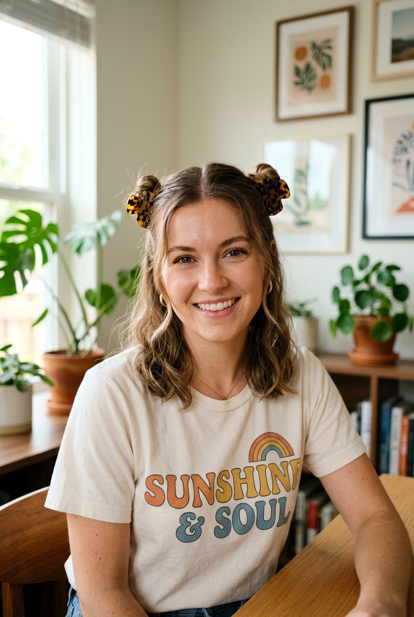 Double Claw Clip Buns - 20 easy claw clip hairstyles for medium hair - 20 easy claw clip hairstyles for medium hair