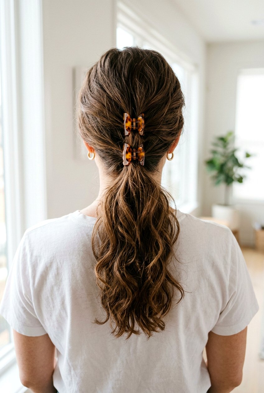 Double Claw Clip Ponytail - 20 claw clip ponytail hairstyle - 20 claw clip ponytail hairstyle