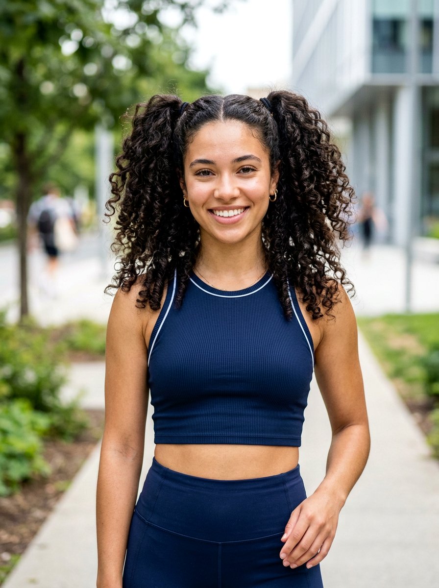 Double Curly Ponytail Pigtails - 20 humidity proof curly ponytail - 20 humidity proof curly ponytail