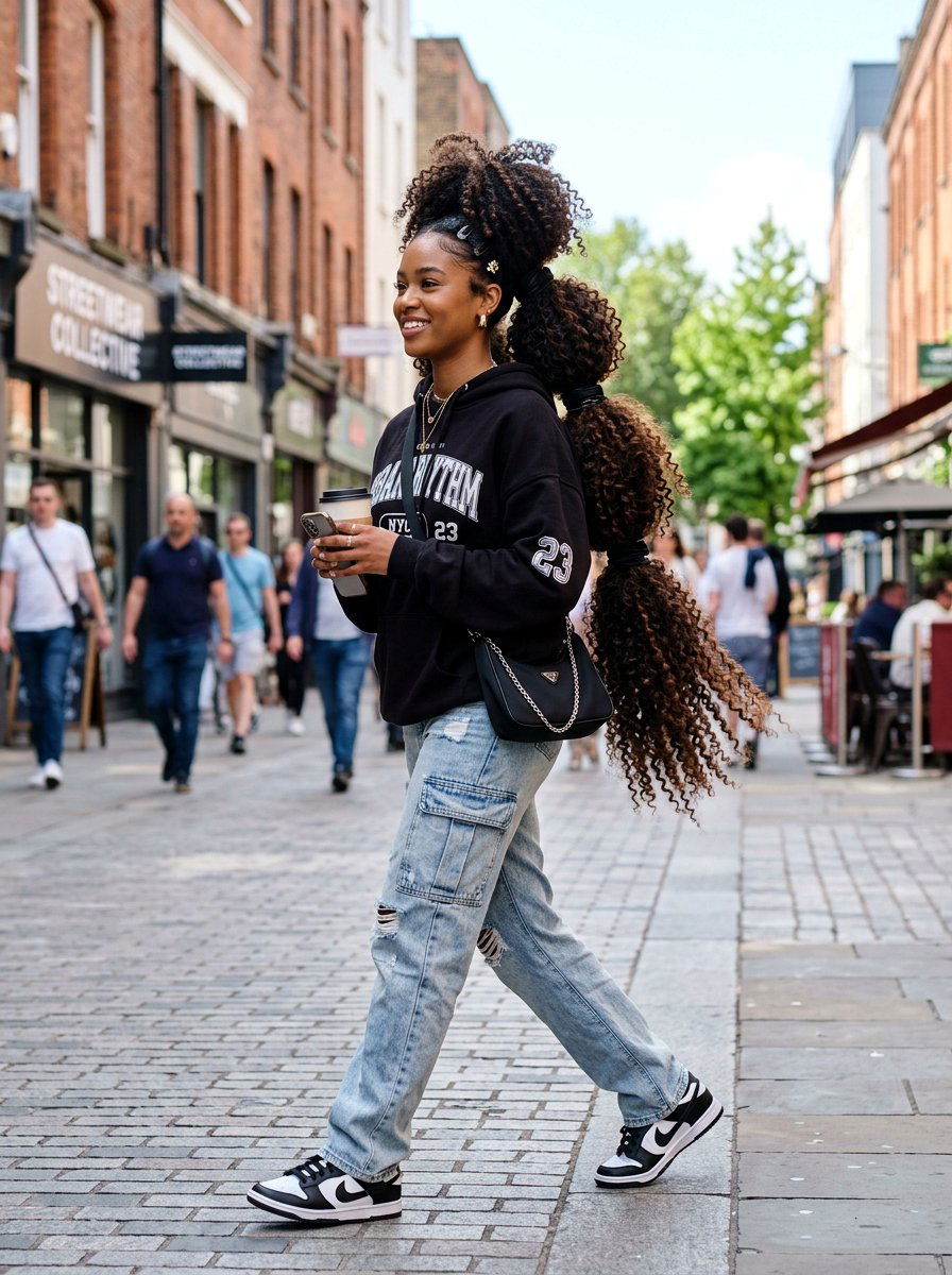 Double Curly Ponytail - 20 western ponytail with curls - 20 western ponytail with curls