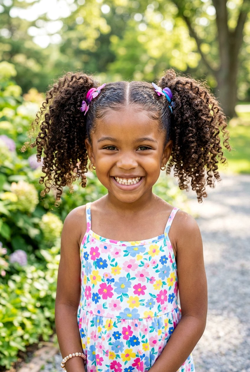 Double Curly Ponytails For Little Girls - 20 curly ponytail for little girls - 20 curly ponytail for little girls