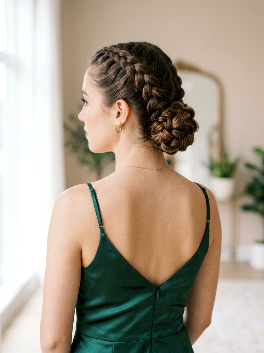 Double Dutch Braid Bun - 20 prom hairstyles for braids - 20 prom hairstyles for braids
