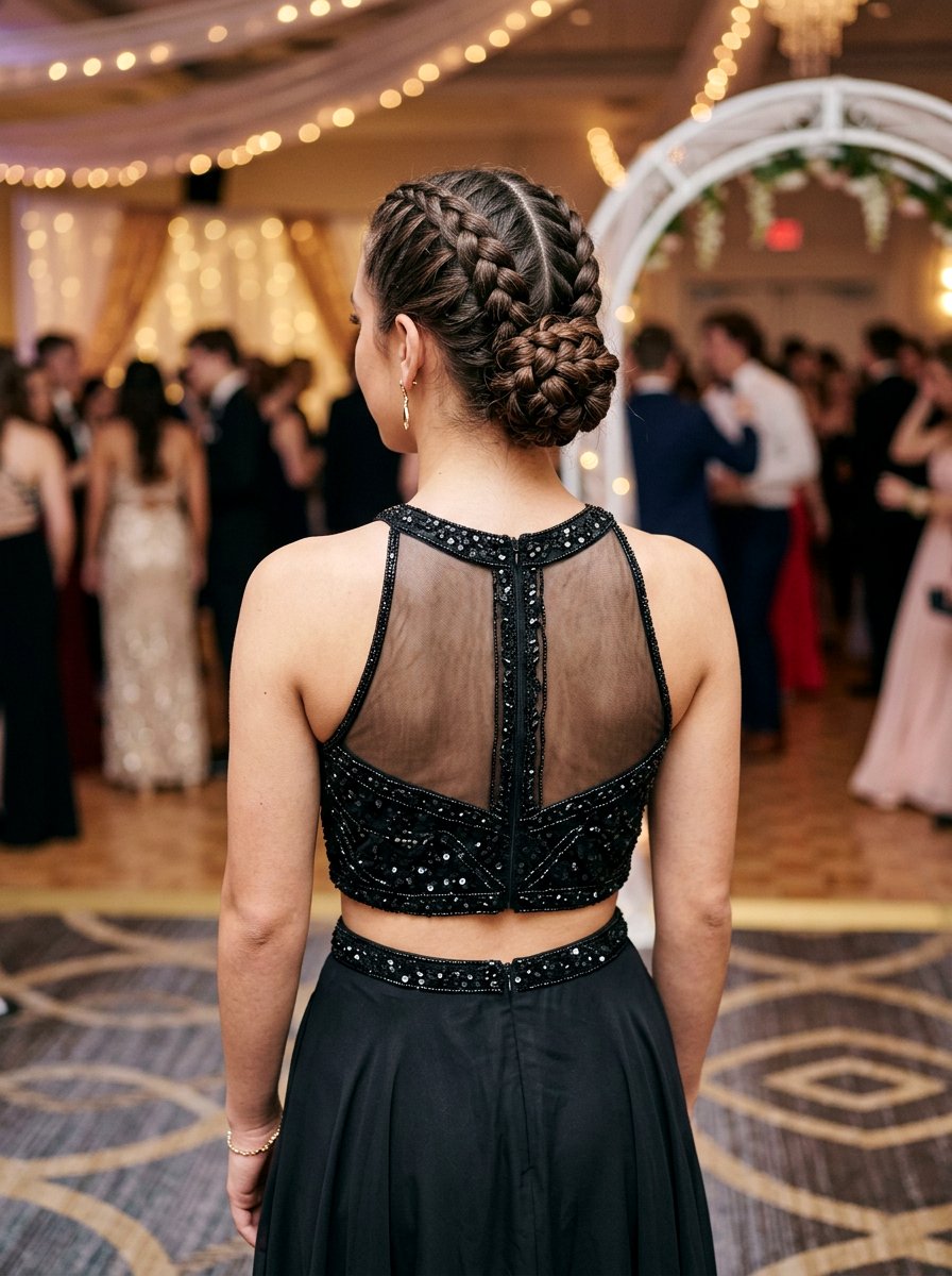 Double Dutch Braid Bun - 20 glamorous prom hairstyle ideas - 20 glamorous prom hairstyle ideas