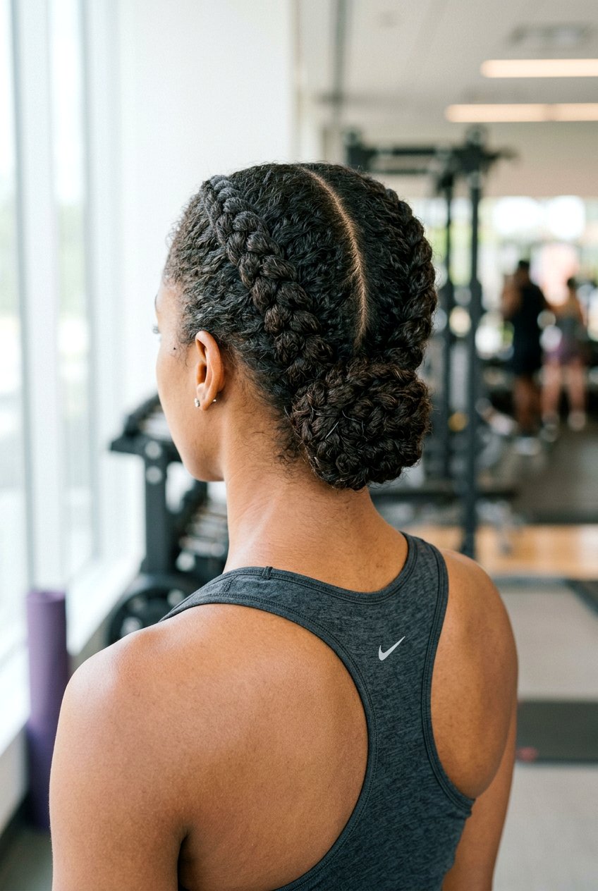 Double Dutch Braid Updo - 20 five minute hairstyles - 20 five minute hairstyles