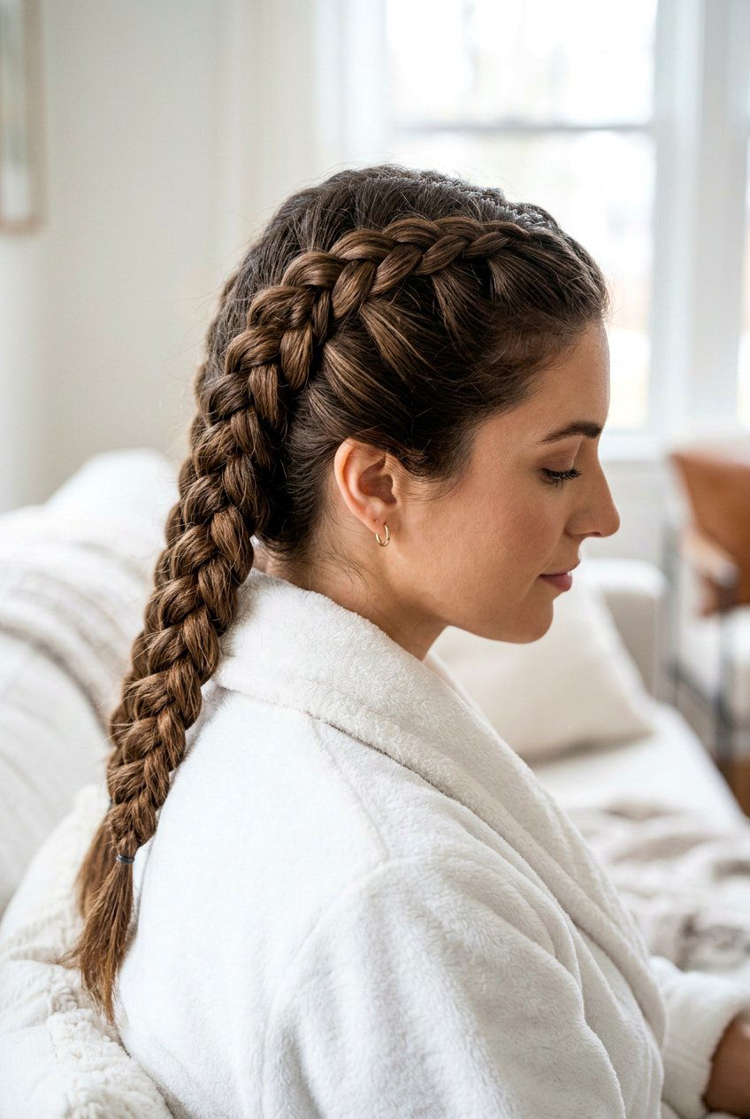 Double Dutch Braid - 20 bedtime braid for long layers - 20 bedtime braid for long layers