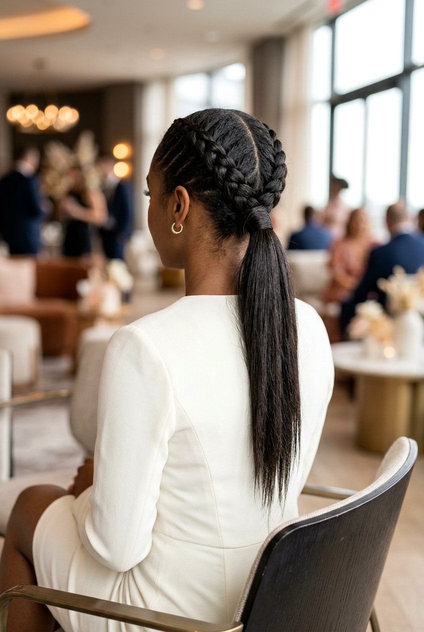 Double Dutch Braided Ponytail - 20 braided ponytail for wedding guest - 20 braided ponytail for wedding guest