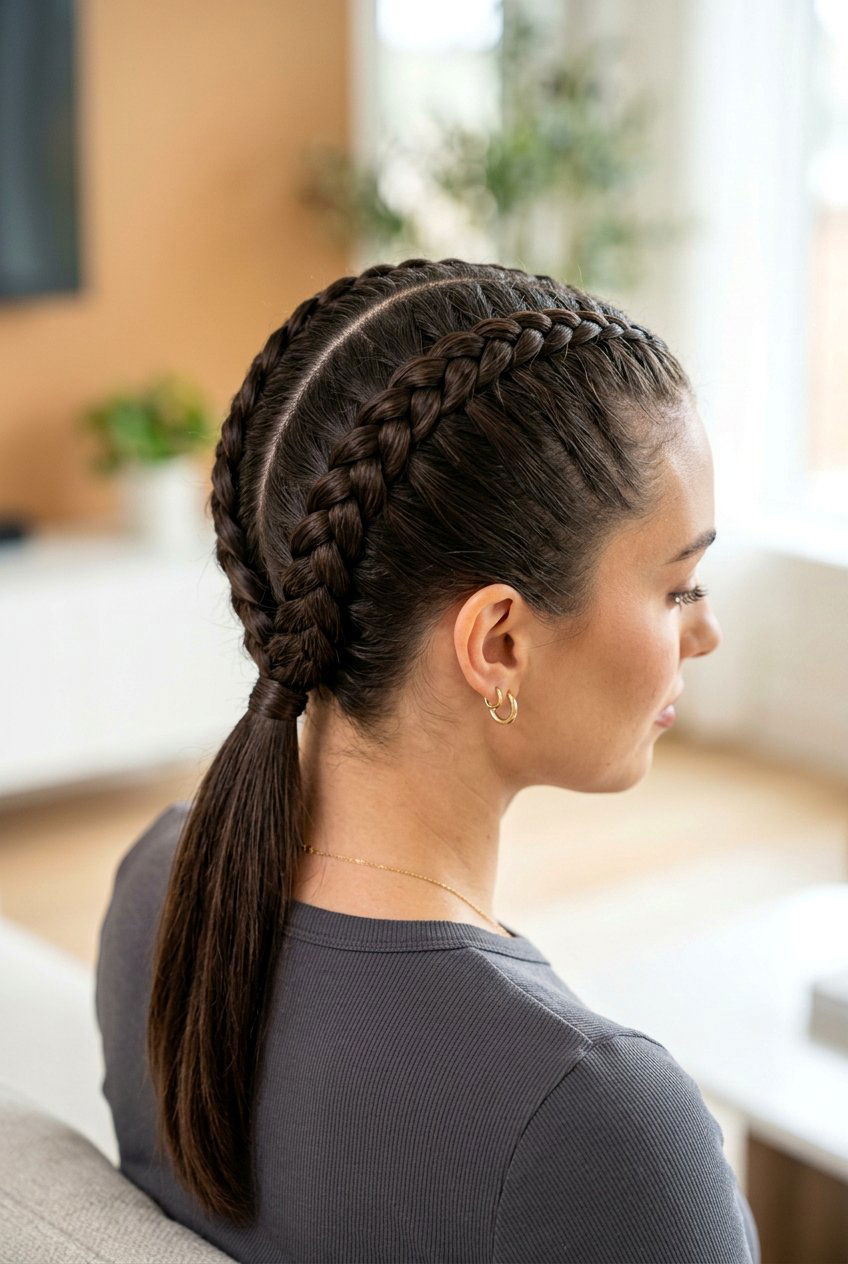 Double Dutch Braids - 20 easy hairstyles for school - 20 easy hairstyles for school