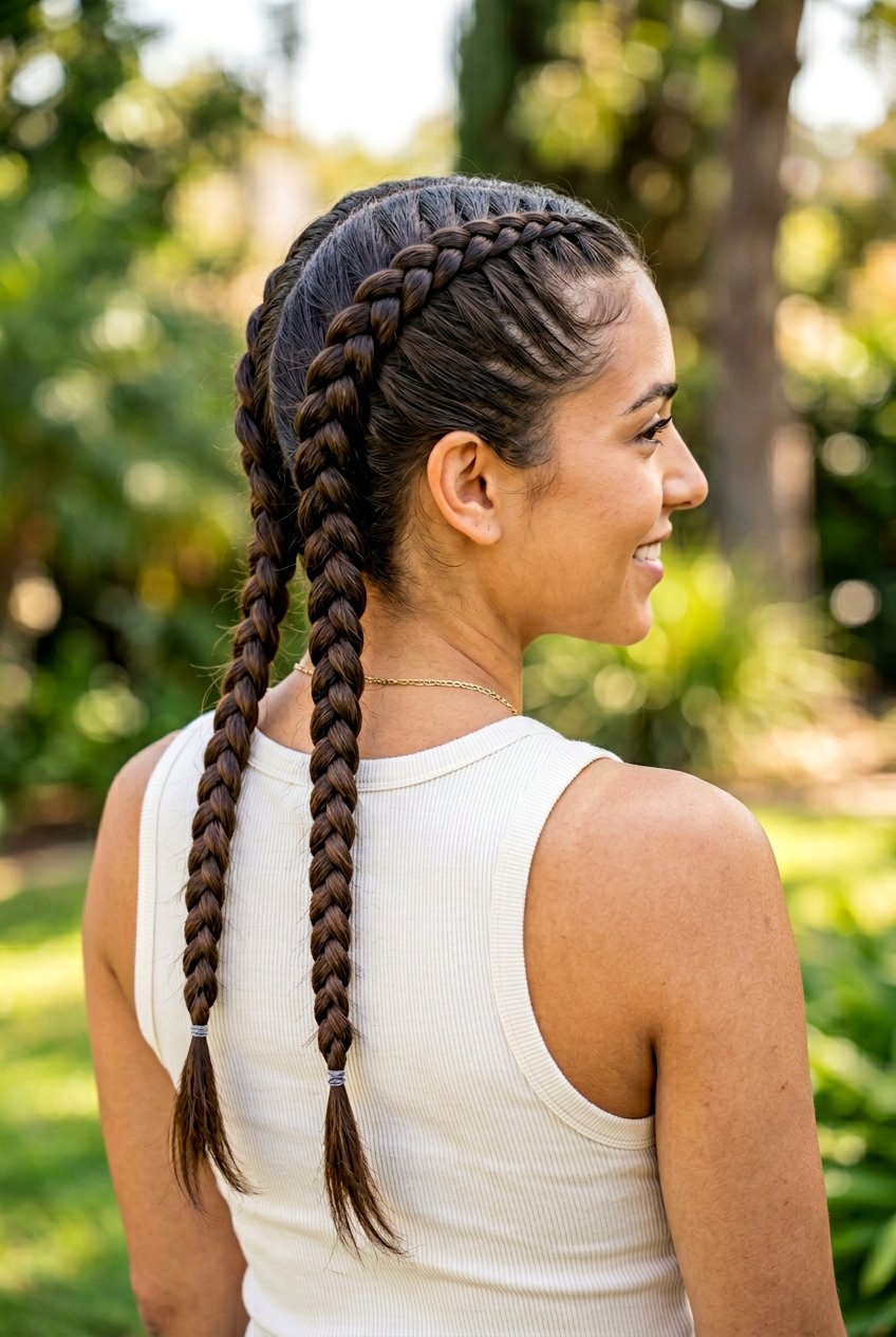 Double Dutch Braids - 20 homecoming hairstyles - 20 homecoming hairstyles