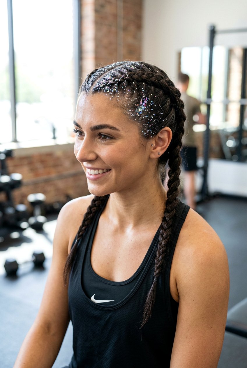 Double Dutch Braids - 20 glitter roots hairstyle ideas - 20 glitter roots hairstyle ideas