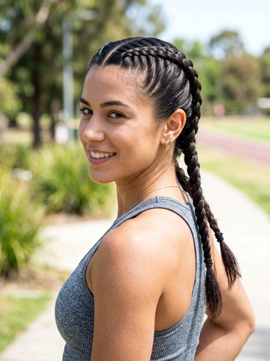 Double Dutch Braids - 20 cute hairstyle for casual day out - 20 cute hairstyle for casual day out