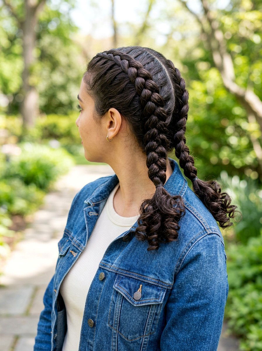 Double Dutch Braids - 20 cute hairstyle for family dinner - 20 cute hairstyle for family dinner