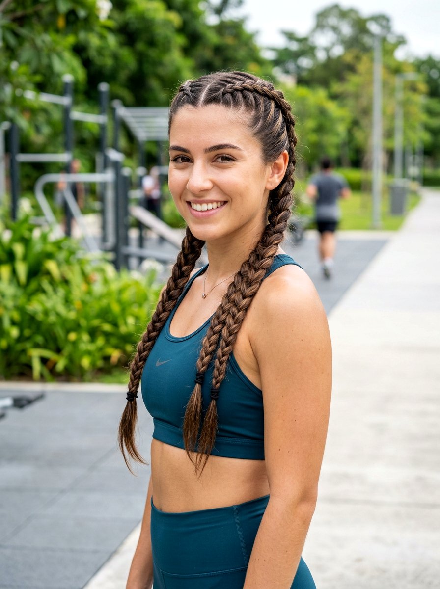 Double Dutch Braids - 20 easy hairstyle for vacation mornings - 20 easy hairstyle for vacation mornings