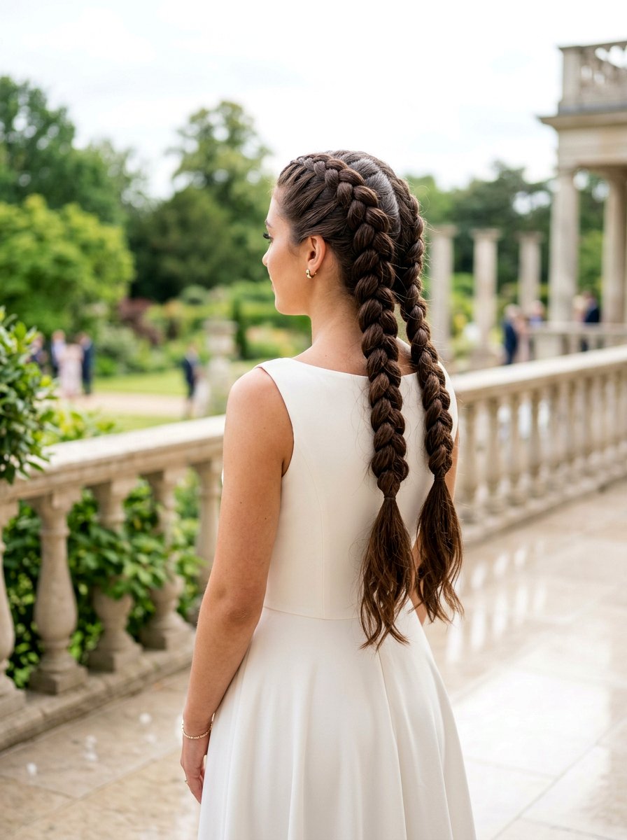 Double Dutch Braids - 20 prom hairstyles for thick long hair - 20 prom hairstyles for thick long hair