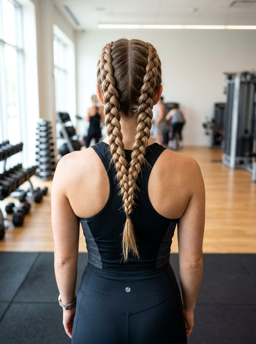 Double Dutch Braids - 20 quick hairstyle for thick coarse hair - 20 quick hairstyle for thick coarse hair